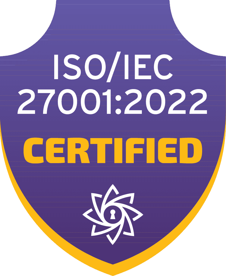 ISO/IEC 27001:2022 certification mark issued by Prescient Security