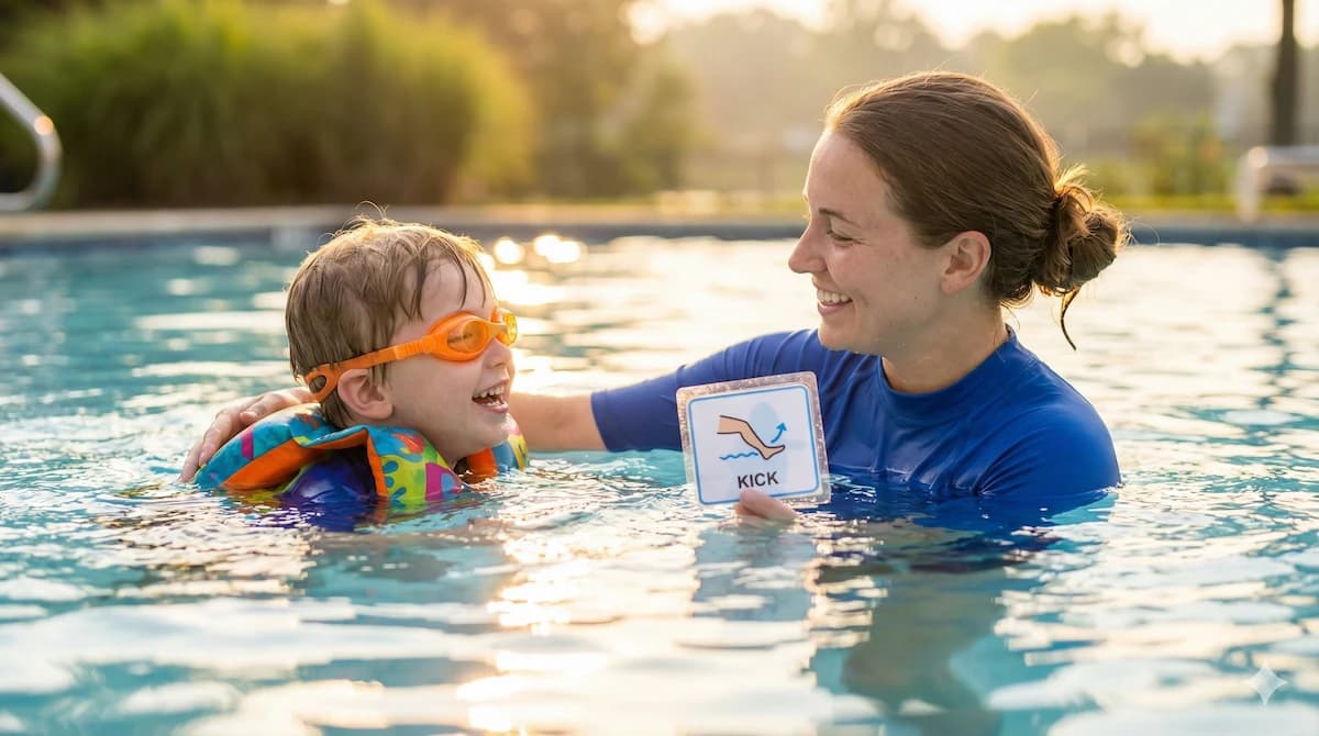 Blog article banner for: Why affirming swimming lessons save lives: making aquatics safe for all
