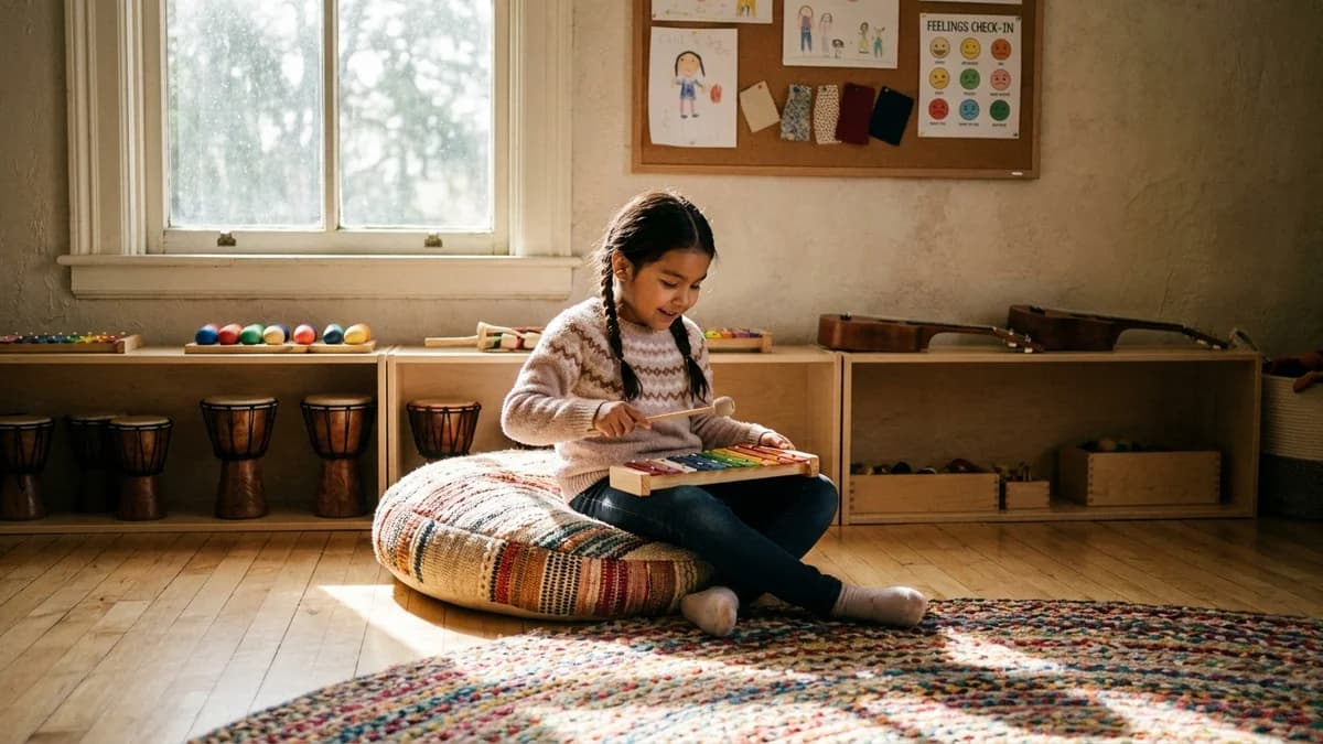 Blog article banner for: Music for neurodivergent children: child-led approach