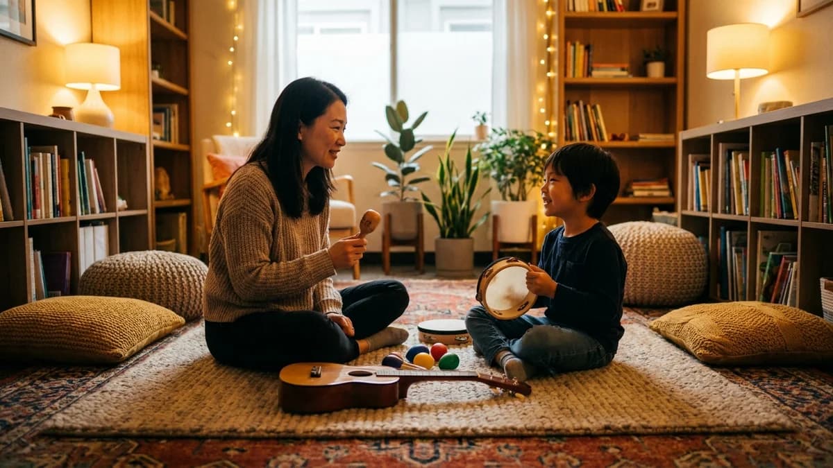 Article banner: Neuroaffirming music therapy and how it helps with connection and regulation