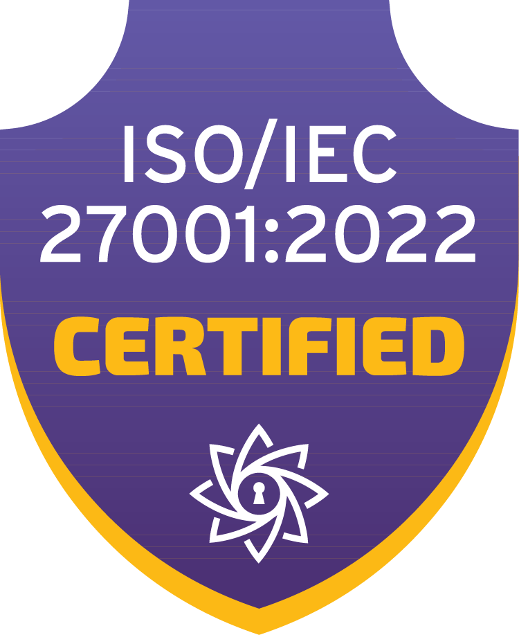 ISO/IEC 27001:2022 certification mark issued by Prescient Security